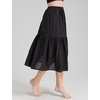 image:imageBEAUTELICATE Half Slip Skirt Extender 100 Cotton Vintage UnderskirtBlack30 Length