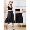 image:imageBEAUTELICATE Half Slip Skirt Extender 100 Cotton Vintage UnderskirtBlack30 Length