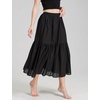 image:imageBEAUTELICATE Half Slip Skirt Extender 100 Cotton Vintage UnderskirtBlack34 Length