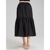 image:imageBEAUTELICATE Half Slip Skirt Extender 100 Cotton Vintage UnderskirtBlack34 Length