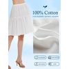 image:imageBEAUTELICATE Half Slip Skirt Extender 100 Cotton Vintage UnderskirtIvory22 Length