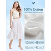 image:imageBEAUTELICATE Half Slip Skirt Extender 100 Cotton Vintage UnderskirtIvory30 Length