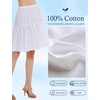 image:imageBEAUTELICATE Half Slip Skirt Extender 100 Cotton Vintage UnderskirtWhite22 Length