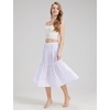 image:imageBEAUTELICATE Half Slip Skirt Extender 100 Cotton Vintage UnderskirtWhite30 Length