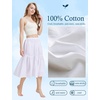 image:imageBEAUTELICATE Half Slip Skirt Extender 100 Cotton Vintage UnderskirtWhite30 Length