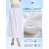 image:imageBEAUTELICATE Half Slip Skirt Extender 100 Cotton Vintage UnderskirtWhite34 Length
