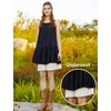 image:imageBEAUTELICATE Half Slip Skirt Extender with Lace Embroidery 100 Cotton Vintage UnderskirtIvory20 Length
