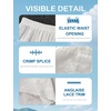image:imageBEAUTELICATE Half Slip Skirt Extender with Lace Embroidery 100 Cotton Vintage UnderskirtIvory20 Length