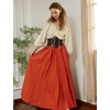image:imageBEAUTELICATE Peasant Blouse Cotton Renaissance Faire Top Victorian Off ShoulderCream