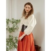 image:imageBEAUTELICATE Peasant Blouse Cotton Renaissance Faire Top Victorian Off ShoulderCream