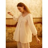 image:imageBEAUTELICATE Peasant Blouse Cotton Renaissance Faire Top Victorian Off ShoulderIvory