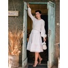 image:imageBEAUTELICATE Peasant Skirt Vintage Tea Length Skirt Without Lining 100 Cotton LightweightIvory