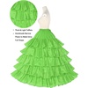 image:imageBEAUTELICATE Petticoat Hoop Slip Underskirt Women Wedding Dress Skirt GownGreen