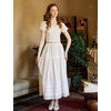 image:imageBEAUTELICATE Renaissance Shirt White Crop Tops for Women Puff Sleeve Blouse for Women Decorative ButtonWhite