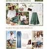 image:imageBEAUTELICATE Renaissance Shirt for Women 34 Sleeve Elastic Cuff 100 Cotton Round Neck Peasant BlouseOffwhite