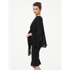 image:imageBEAUTELICATE Shawls Wraps Scarf Chiffon For Women Bridal Wedding Evening DressesBlack