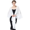 image:imageBEAUTELICATE Shawls Wraps Scarf Chiffon For Women Bridal Wedding Evening DressesIvory