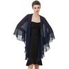 image:imageBEAUTELICATE Shawls Wraps Scarf Chiffon For Women Bridal Wedding Evening DressesMidnight Blue