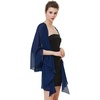 image:imageBEAUTELICATE Shawls Wraps Scarf Chiffon For Women Bridal Wedding Evening DressesNavy Blue