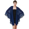 image:imageBEAUTELICATE Shawls Wraps Scarf Chiffon For Women Bridal Wedding Evening DressesNavy Blue