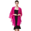 image:imageBEAUTELICATE Shawls Wraps Scarf Chiffon For Women Bridal Wedding Evening DressesRose
