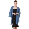 image:imageBEAUTELICATE Shawls Wraps Scarf Chiffon For Women Bridal Wedding Evening DressesSlate Blue
