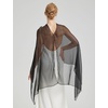 image:imageBEAUTELICATE Sheer Bridal Shawl for Wedding Dress 3 Multiways Shawl Bridesmaids Capelet ScarfBlack