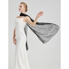 image:imageBEAUTELICATE Sheer Bridal Shawl for Wedding Dress 3 Multiways Shawl Bridesmaids Capelet ScarfBlack