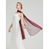 image:imageBEAUTELICATE Sheer Bridal Shawl for Wedding Dress 3 Multiways Shawl Bridesmaids Capelet ScarfBurgundy