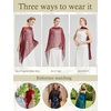 image:imageBEAUTELICATE Sheer Bridal Shawl for Wedding Dress 3 Multiways Shawl Bridesmaids Capelet ScarfBurgundy