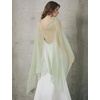 image:imageBEAUTELICATE Sheer Bridal Shawl for Wedding Dress 3 Multiways Shawl Bridesmaids Capelet ScarfChartreuse Green
