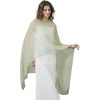 image:imageBEAUTELICATE Sheer Bridal Shawl for Wedding Dress 3 Multiways Shawl Bridesmaids Capelet ScarfChartreuse Green