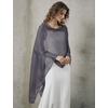 image:imageBEAUTELICATE Sheer Bridal Shawl for Wedding Dress 3 Multiways Shawl Bridesmaids Capelet ScarfDark Grey