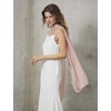 image:imageBEAUTELICATE Sheer Bridal Shawl for Wedding Dress 3 Multiways Shawl Bridesmaids Capelet ScarfDusty Pink