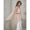 image:imageBEAUTELICATE Sheer Bridal Shawl for Wedding Dress 3 Multiways Shawl Bridesmaids Capelet ScarfDusty Pink