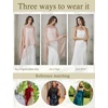 image:imageBEAUTELICATE Sheer Bridal Shawl for Wedding Dress 3 Multiways Shawl Bridesmaids Capelet ScarfDusty Pink