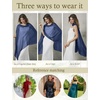 image:imageBEAUTELICATE Sheer Bridal Shawl for Wedding Dress 3 Multiways Shawl Bridesmaids Capelet ScarfMidnight Blue