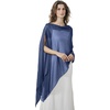 image:imageBEAUTELICATE Sheer Bridal Shawl for Wedding Dress 3 Multiways Shawl Bridesmaids Capelet ScarfMidnight Blue