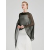 image:imageBEAUTELICATE Sheer Bridal Shawl for Wedding Dress 3 Multiways Shawl Bridesmaids Capelet ScarfMoss Green