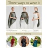 image:imageBEAUTELICATE Sheer Bridal Shawl for Wedding Dress 3 Multiways Shawl Bridesmaids Capelet ScarfMoss Green