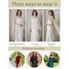image:imageBEAUTELICATE Sheer Bridal Shawl for Wedding Dress 3 Multiways Shawl Bridesmaids Capelet ScarfNude