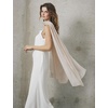image:imageBEAUTELICATE Sheer Bridal Shawl for Wedding Dress 3 Multiways Shawl Bridesmaids Capelet ScarfNude
