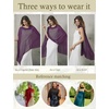 image:imageBEAUTELICATE Sheer Bridal Shawl for Wedding Dress 3 Multiways Shawl Bridesmaids Capelet ScarfPlum