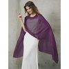 image:imageBEAUTELICATE Sheer Bridal Shawl for Wedding Dress 3 Multiways Shawl Bridesmaids Capelet ScarfPlum