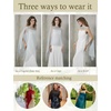 image:imageBEAUTELICATE Sheer Bridal Shawl for Wedding Dress 3 Multiways Shawl Bridesmaids Capelet ScarfPowder Blue