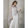 image:imageBEAUTELICATE Sheer Bridal Shawl for Wedding Dress 3 Multiways Shawl Bridesmaids Capelet ScarfSilver Grey
