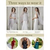 image:imageBEAUTELICATE Sheer Bridal Shawl for Wedding Dress 3 Multiways Shawl Bridesmaids Capelet ScarfSilver Grey
