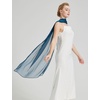 image:imageBEAUTELICATE Sheer Bridal Shawl for Wedding Dress 3 Multiways Shawl Bridesmaids Capelet ScarfTeal Blue