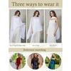 image:imageBEAUTELICATE Sheer Bridal Shawl for Wedding Dress 3 Multiways Shawl Bridesmaids Capelet ScarfWhite
