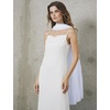 image:imageBEAUTELICATE Sheer Bridal Shawl for Wedding Dress 3 Multiways Shawl Bridesmaids Capelet ScarfWhite